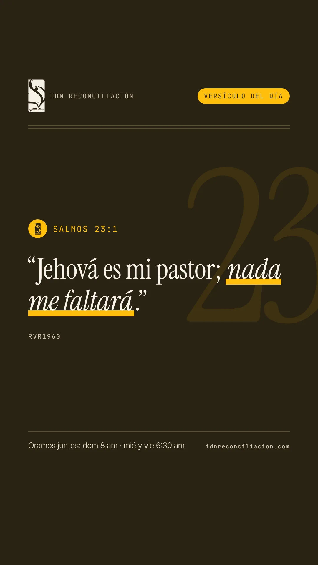 Diseño del versículo Salmos 23:1