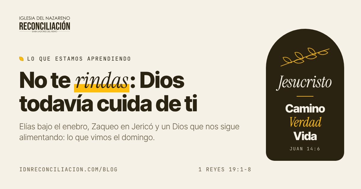 Tarjeta: No te rindas: Dios todavía cuida de ti