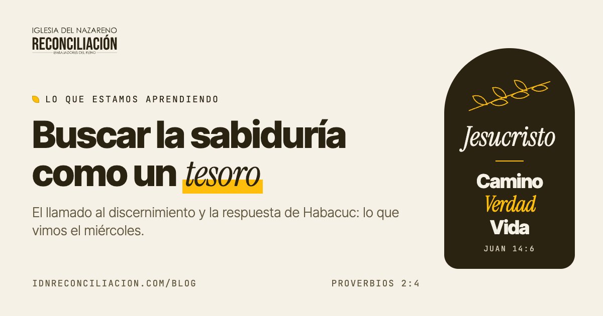 Tarjeta: Buscar la sabiduría como un tesoro