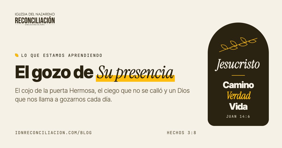 Tarjeta: El gozo de Su presencia