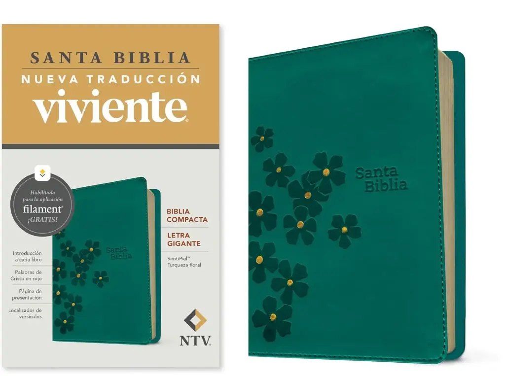Biblia compacta NTV, letra gigante con Filament